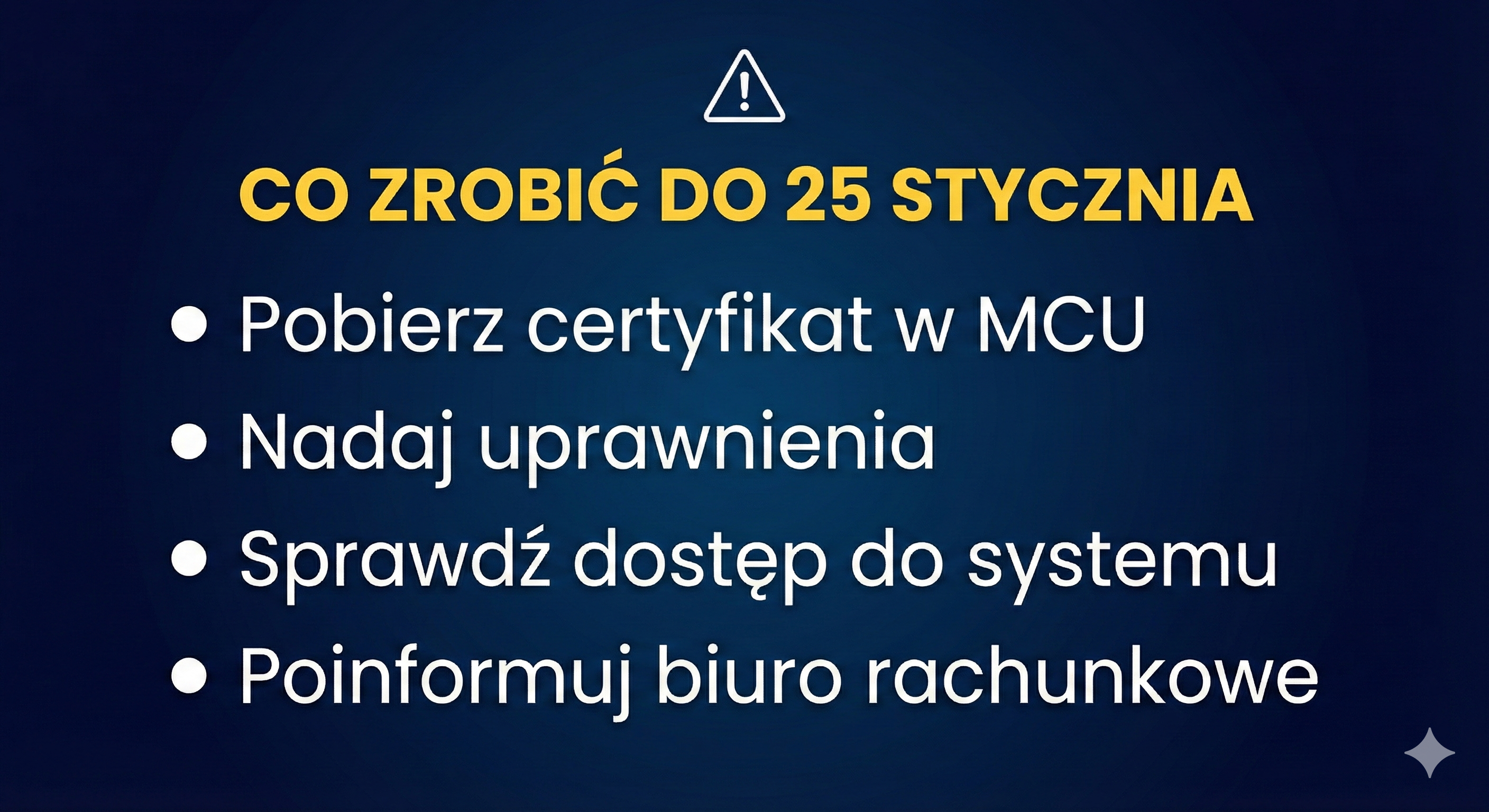 Co zrobić do 25 stycznia przed przerwą KSeF